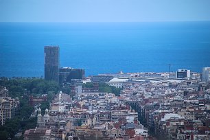 Haeuser von Barcelona Wandbild