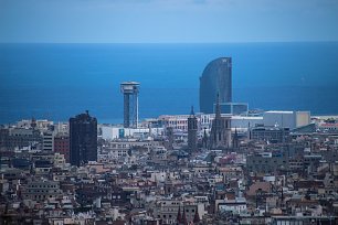 Stadt Ausblick Barcelona Wandbild