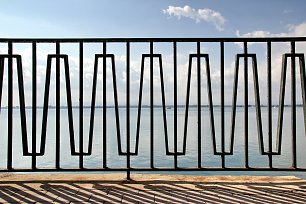 Balkon am Meer Wandbild