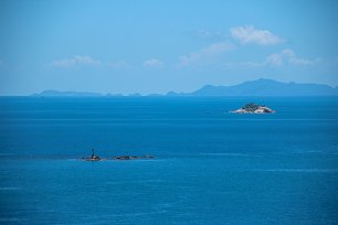 Blaues Meer mit Inseln Wandbild