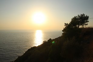 Abendsonne am Mittelmeer Wandbild