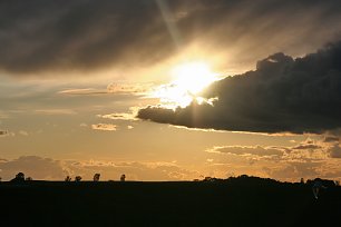 Abendsonne Strahlen Leuchten Wandbild