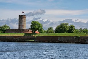 Burgturm Meer Kueste Wandbild