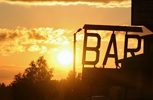 Sonnenuntergang BAR Western Wandbild