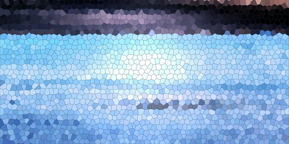 Blau Schwarz Wandbild