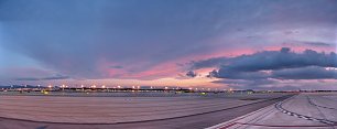 Flughafen Barcelona Sonnenaufgang Wandbild