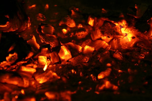 Hitze Feuer Kohle Glut Wandbild