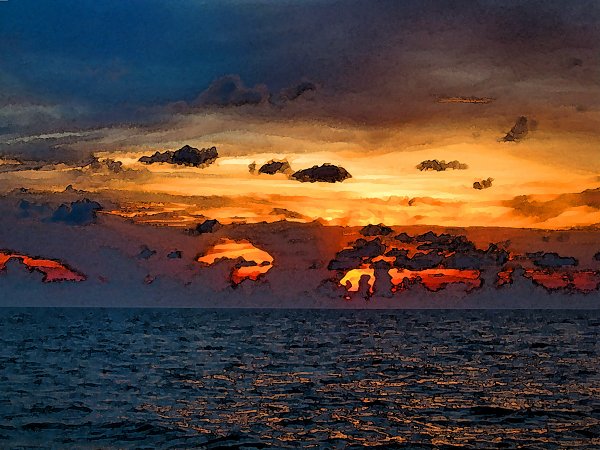 Wolken Himmel Daemmerung Wandbild