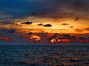 Wolken Himmel Daemmerung Wandbild