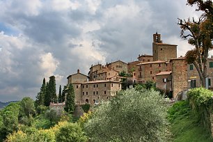 Montepulciano Stadt Haeuser Wandbild