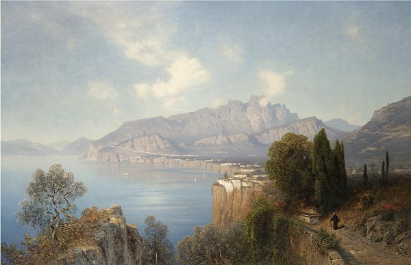 Oswald Achenbach Ansicht von Sorrento Wandbild