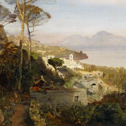 Oswald-Achenbach-Blick-von-Sorrent-auf-Capri