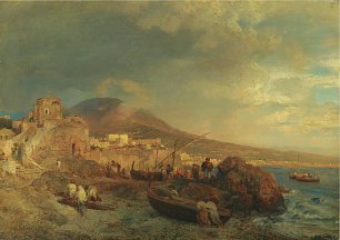 Oswald Achenbach Der Golf von Neapel Wandbild