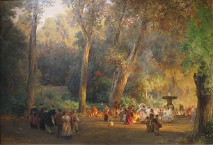 Oswald Achenbach In the Park of Villa Torlonia Wandbild