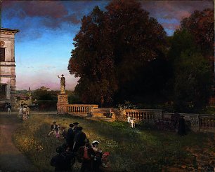 Oswald Achenbach In the Park of the Villa Borghese Wandbild