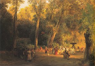 Oswald Achenbach Villa Torlonia Wandbild