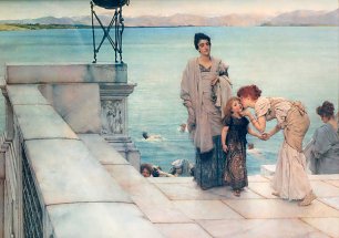 Lawrence Alma Tadema A Kiss Wandbild