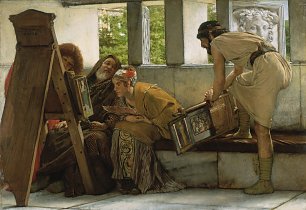 Lawrence Alma Tadema A Roman studio Wandbild