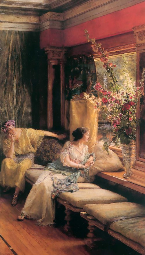 Lawrence Alma Tadema Vain Courtship Wandbild