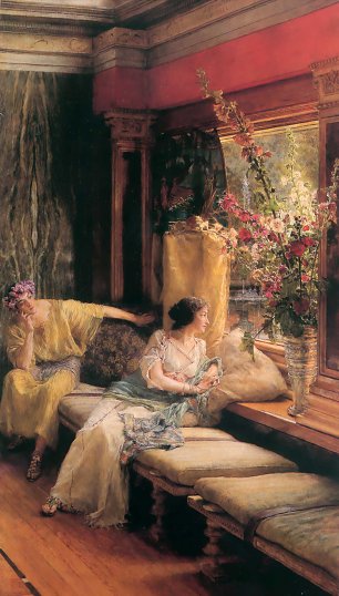 Lawrence Alma Tadema Vain Courtship Wandbild