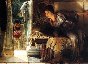 Lawrence Alma Tadema Welcome Footsteps Wandbild