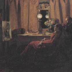 Anna-Ancher-Anna-Ancher-und-Michael-Ancher-beim-betrachten-des-Tagewerks