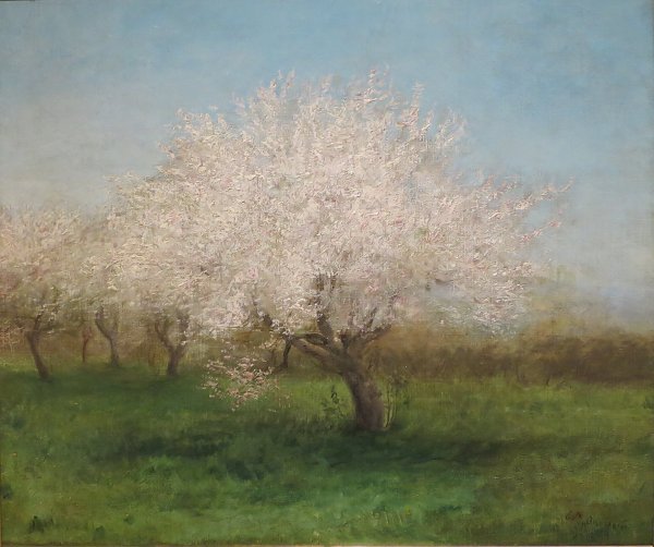 Edward Mitchell Bannister Apple Trees in a Meadow Wandbild