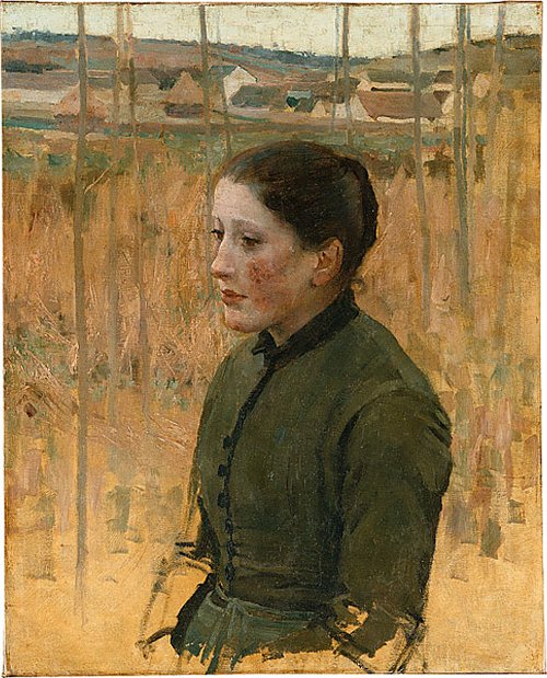 Jules Bastien Lepage Young peasant woman Wandbild