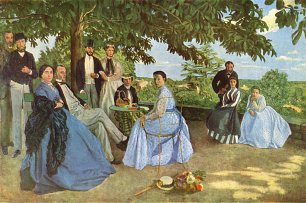 Frederic Bazille Riunione familiare Wandbild