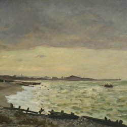Frederic-Bazille-The-Beach-at-Sainte-Adresse