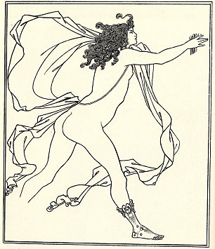 Aubrey Beardsley Apollo pursuing Daphne Wandbild