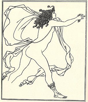 Aubrey Beardsley Apollo pursuing Daphne Wandbild