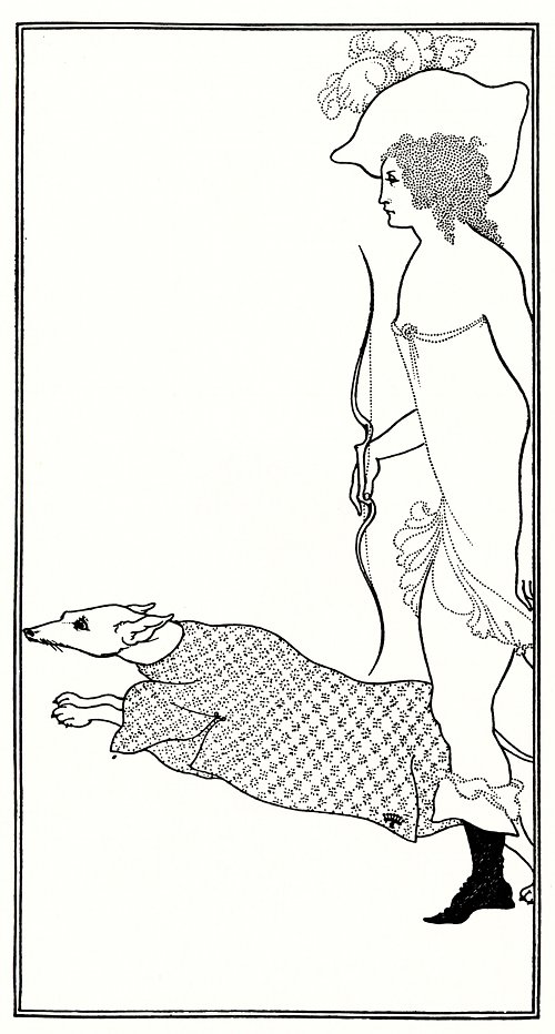 Aubrey Beardsley Atalanta with a Hound Wandbild