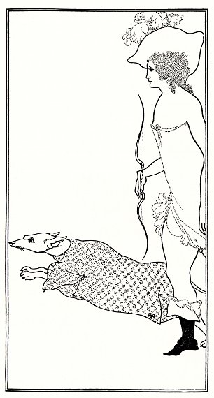 Aubrey Beardsley Atalanta with a Hound Wandbild