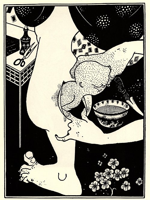 Aubrey Beardsley Birth from the calf of the leg Wandbild