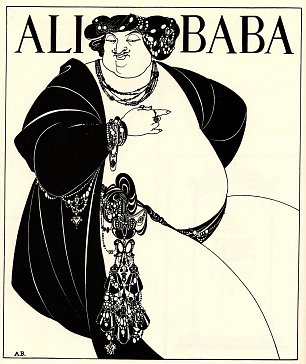 Aubrey Beardsley Cover design for ali baba Wandbild