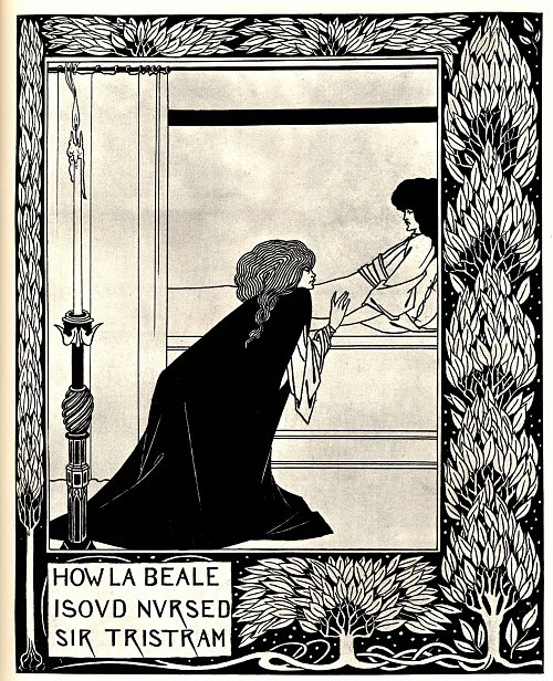 Aubrey Beardsley How la beale isoud nursed sir tristram Wandbild