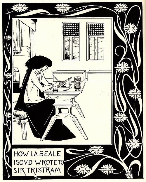 Aubrey Beardsley How la beale isoud wrote to sir tristram Wandbild