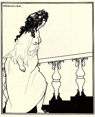 Aubrey Beardsley Messalina returning from the bath Wandbild