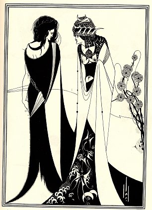 Aubrey Beardsley Salome with her mother Wandbild