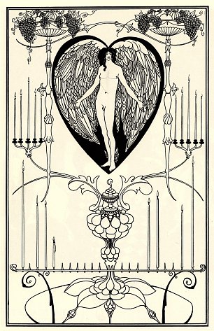Aubrey Beardsley The Mirror of Love Wandbild