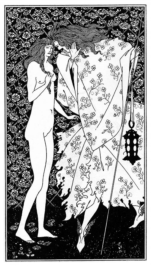 Aubrey Beardsley The Mysterious Rose Garden Wandbild