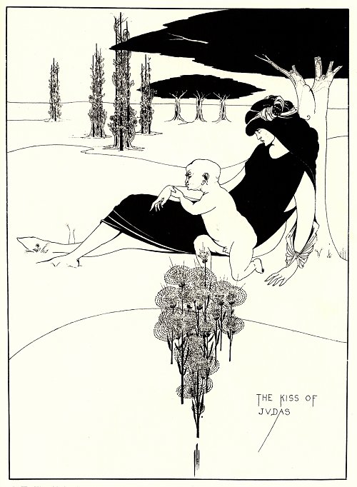 Aubrey Beardsley The kiss of judas Wandbild