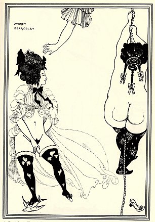 Aubrey Beardsley Two athenian women in distress Wandbild