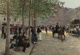 Jean Beraud Avenue Parisienne Wandbild