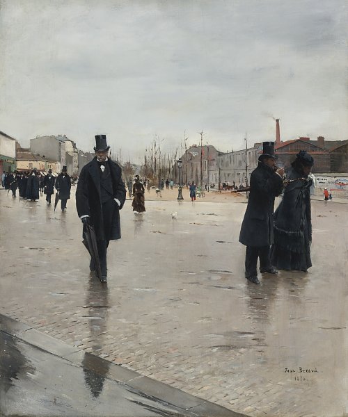 Jean Beraud Leaving Montmartre Cemetery Wandbild