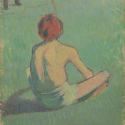 Emile-Bernard-Boy-sitting-in-the-grass