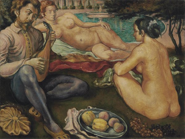 Emile Bernard Cour d'amour Wandbild