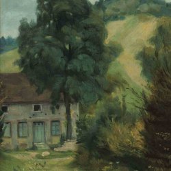 Emile-Bernard-House-in-molosmes-with-chickens