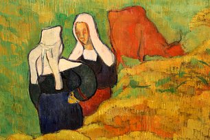 Emile Bernard Paesaggio con due donne bretoni Wandbild